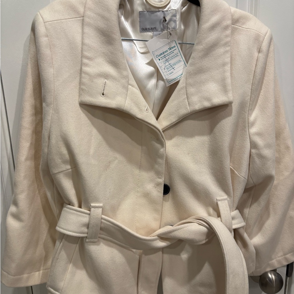 Old Navy Women's Cream Trench Coat